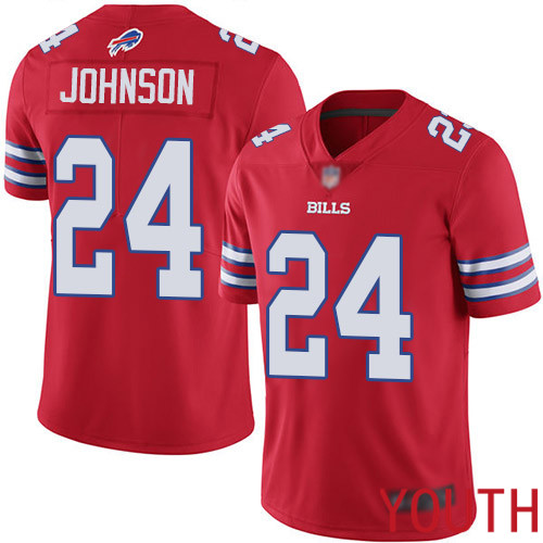 Youth Buffalo Bills #24 Taron Johnson Limited Red Rush Vapor Untouchable NFL Jersey